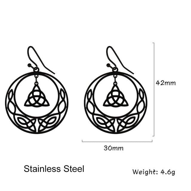 Teamer Irish Celtics Knot Pendant Necklace Simple Fashion Jewelry Silver Color Magic Wicca Viking Necklace for Female Adjustable