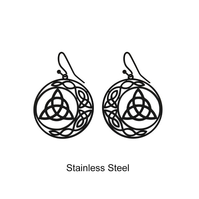 Teamer Irish Celtics Knot Pendant Necklace Simple Fashion Jewelry Silver Color Magic Wicca Viking Necklace for Female Adjustable