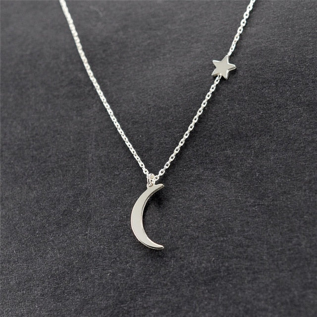 Ahmed Minimalist Star & Moon Pendant Necklaces for Women New Bijoux Statement Necklaces Collier Fashion Jewelry Dropshipping