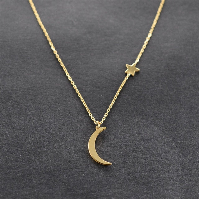 Ahmed Minimalist Star & Moon Pendant Necklaces for Women New Bijoux Statement Necklaces Collier Fashion Jewelry Dropshipping