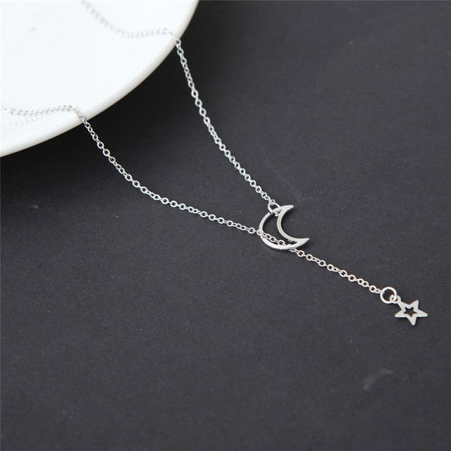 Ahmed Minimalist Star & Moon Pendant Necklaces for Women New Bijoux Statement Necklaces Collier Fashion Jewelry Dropshipping