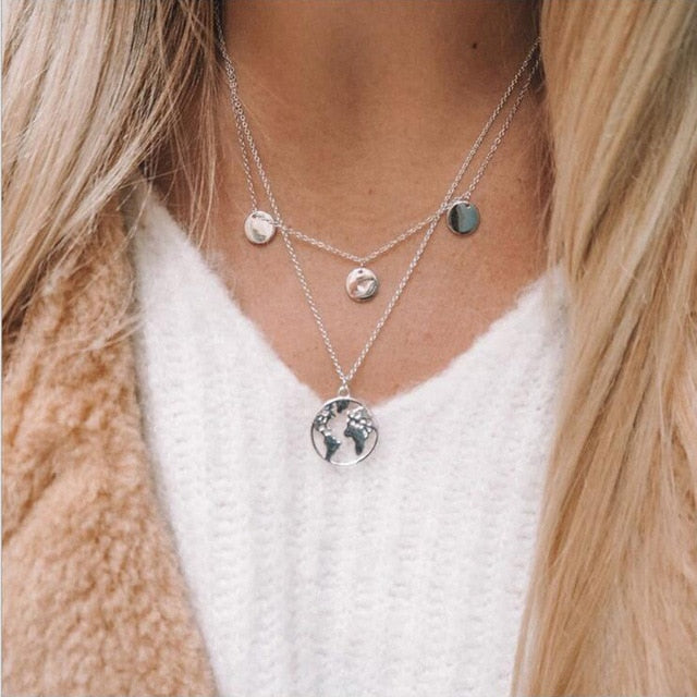 Ahmed Minimalist Star & Moon Pendant Necklaces for Women New Bijoux Statement Necklaces Collier Fashion Jewelry Dropshipping