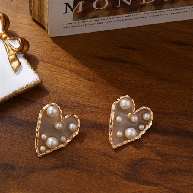 IPARAM Trend Simulation Pearl Long Earrings Female White Round Pearl Wedding Pendant Earrings Fashion Korean Jewelry Earrings