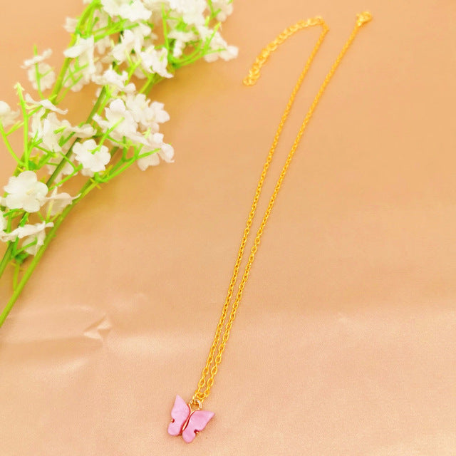 JCYMONG Bohemian Cute Butterfly Choker Necklace For Women Gold Silver Color Clavicle Chain 2020 Fashion Female Chocker Jewelry