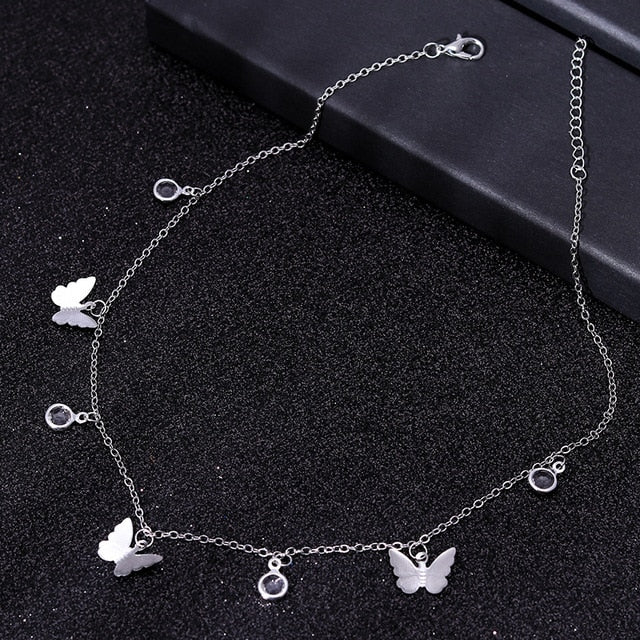 Small Animal Butterfly Stars Chain Necklaces for Women Hot Sale Gold Silver Color Clavicle Chain Necklaces Jewelry Accessories