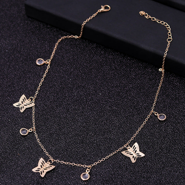 Small Animal Butterfly Stars Chain Necklaces for Women Hot Sale Gold Silver Color Clavicle Chain Necklaces Jewelry Accessories