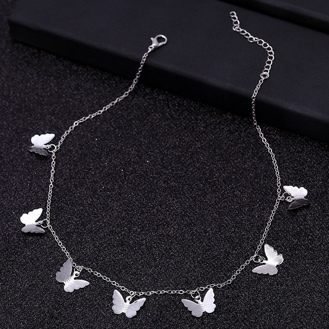Small Animal Butterfly Stars Chain Necklaces for Women Hot Sale Gold Silver Color Clavicle Chain Necklaces Jewelry Accessories