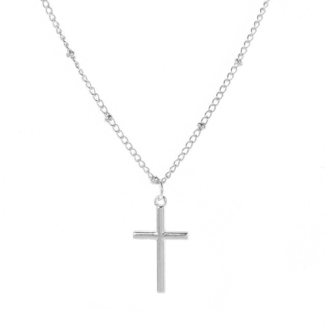 SUMENG New Fashion Summer Gold Chain Cross Necklace Small Gold Cross Religious Jewelry For Women 2020 Wholesale